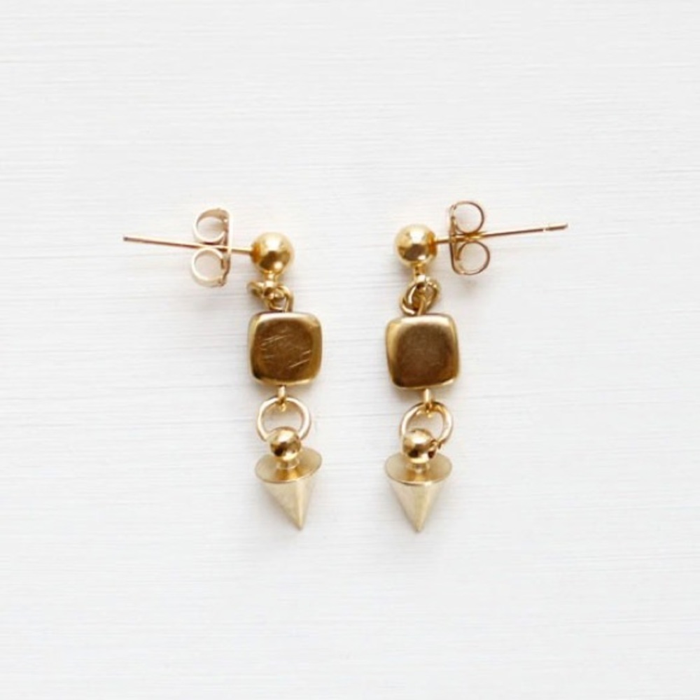 3/$20💎 Geometric brass earrings